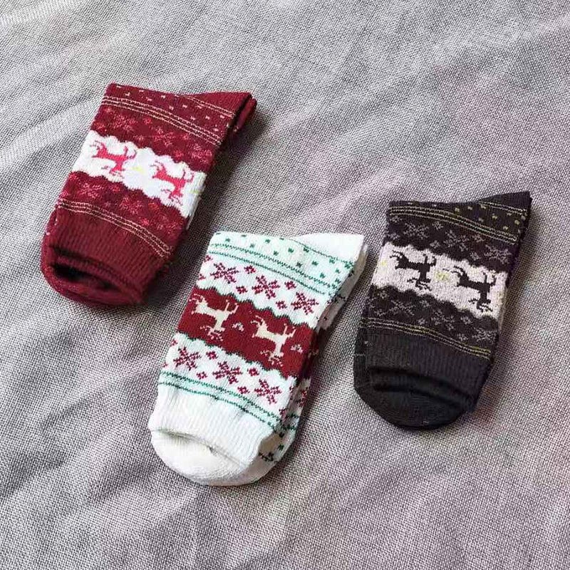Autumn and winter warm female socks Christmas gold deer rabbit wool socks manufacturers wholesale
