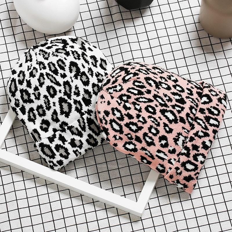 Beanies Leopard Print Slim and Fit Winter Beanie