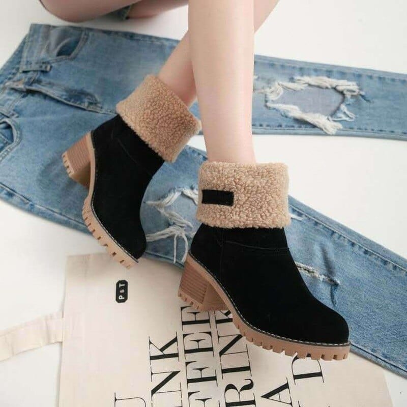 Boots Women Medium Heel Winter Boots