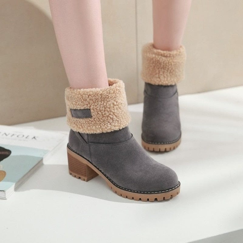Boots Women Medium Heel Winter Boots