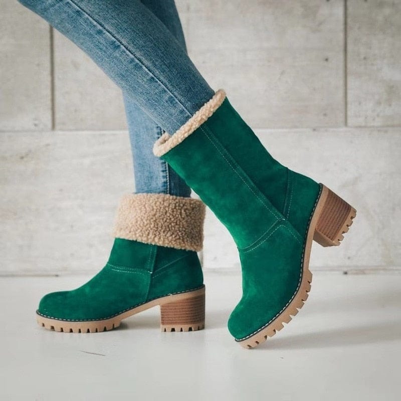 Boots Women Medium Heel Winter Boots