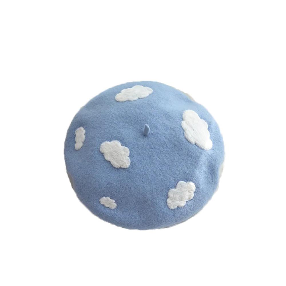 Caps and Hats Cute and Fluffy Clouds Beret Hat