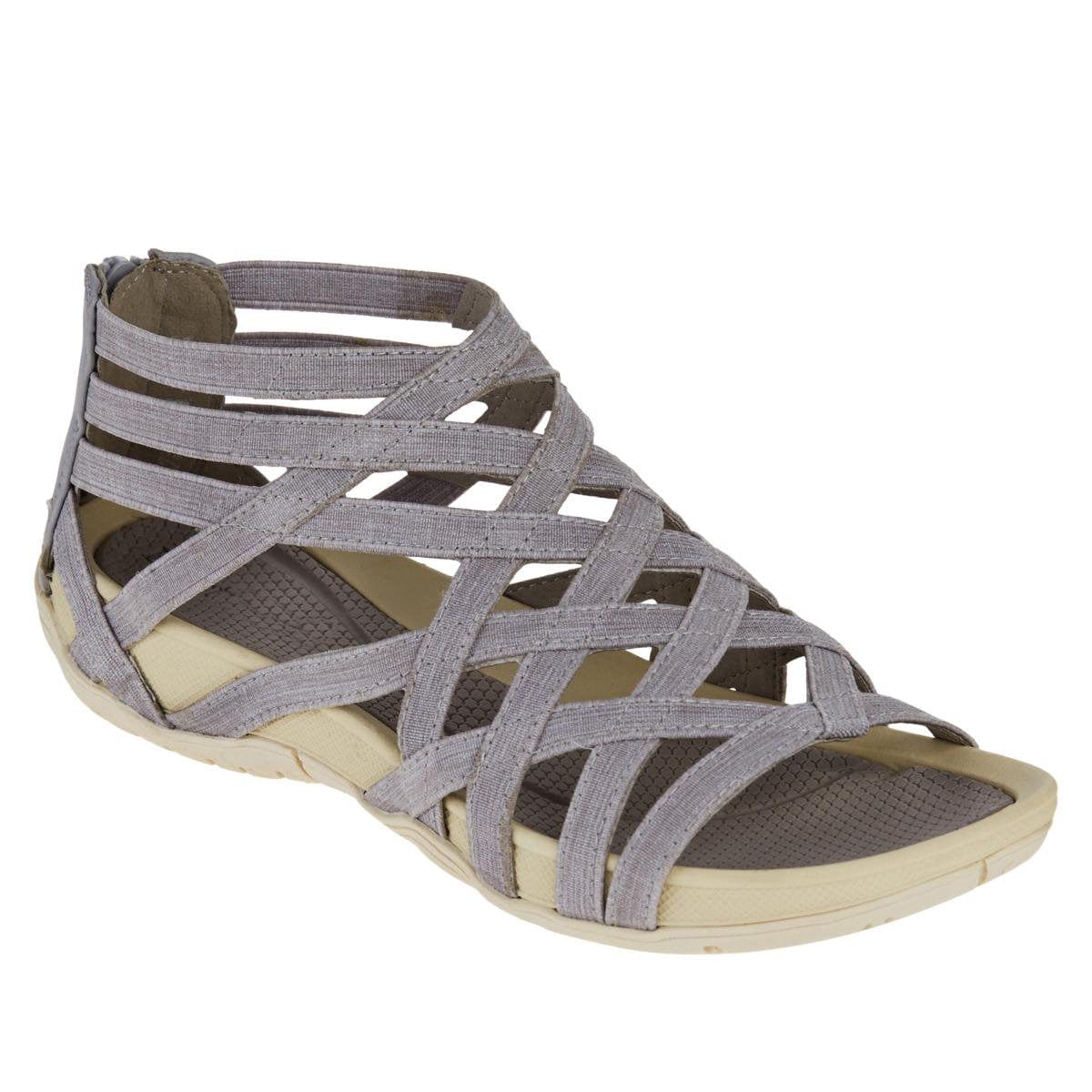 Sandals 2 / GRAY Elastic Strap Soft Sole Sandals
