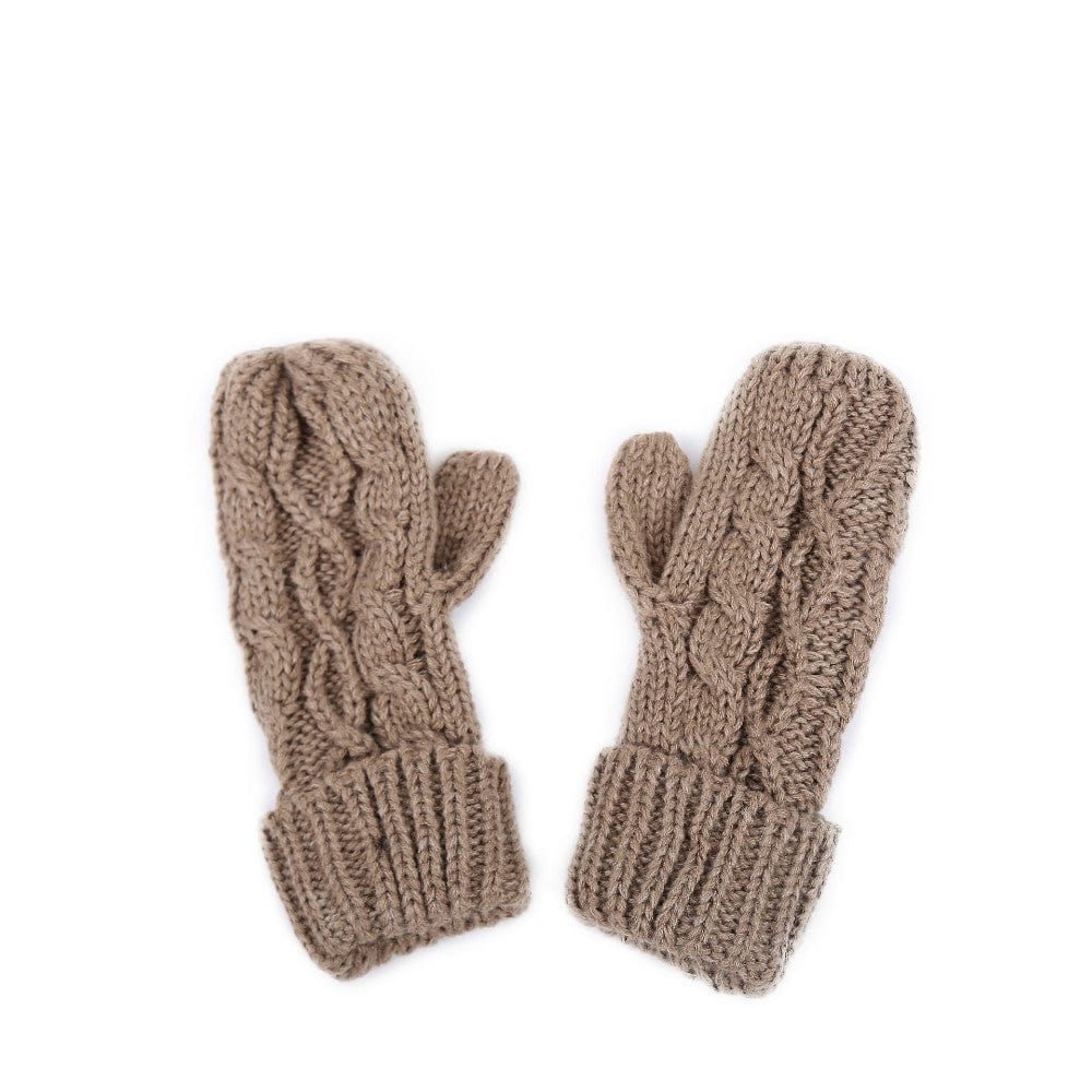 Thick Beanies Knitted Scarf Hat Gloves Set