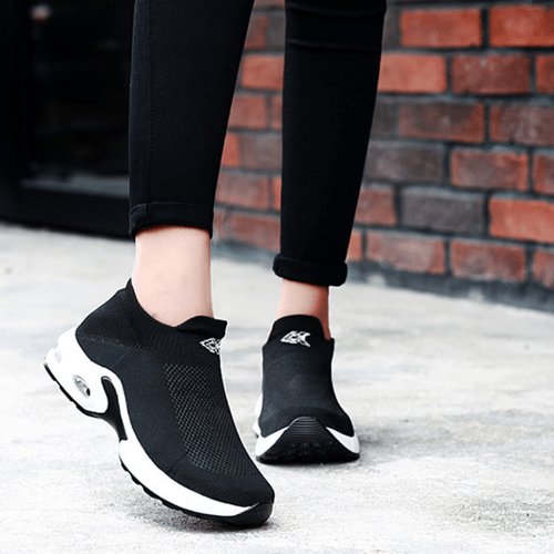 5-5.5 / Black 2021 New Arrival Women Orthopedic Corrector Lightweight Running Walking Breathable Sock Sneakers