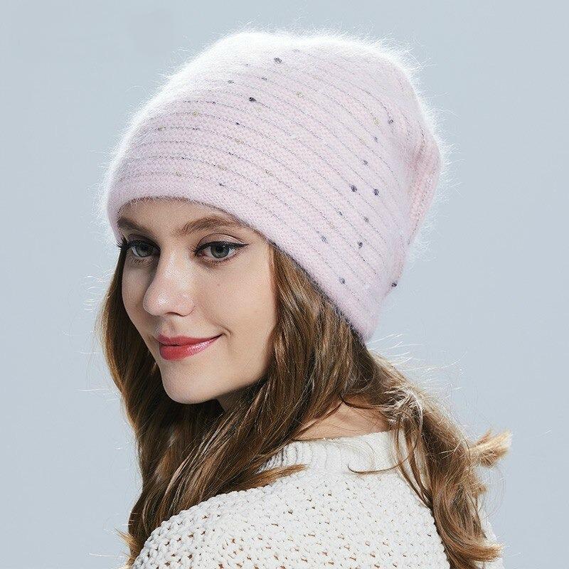 Beanies Cream Elegant Bejeweled Winter Beanie