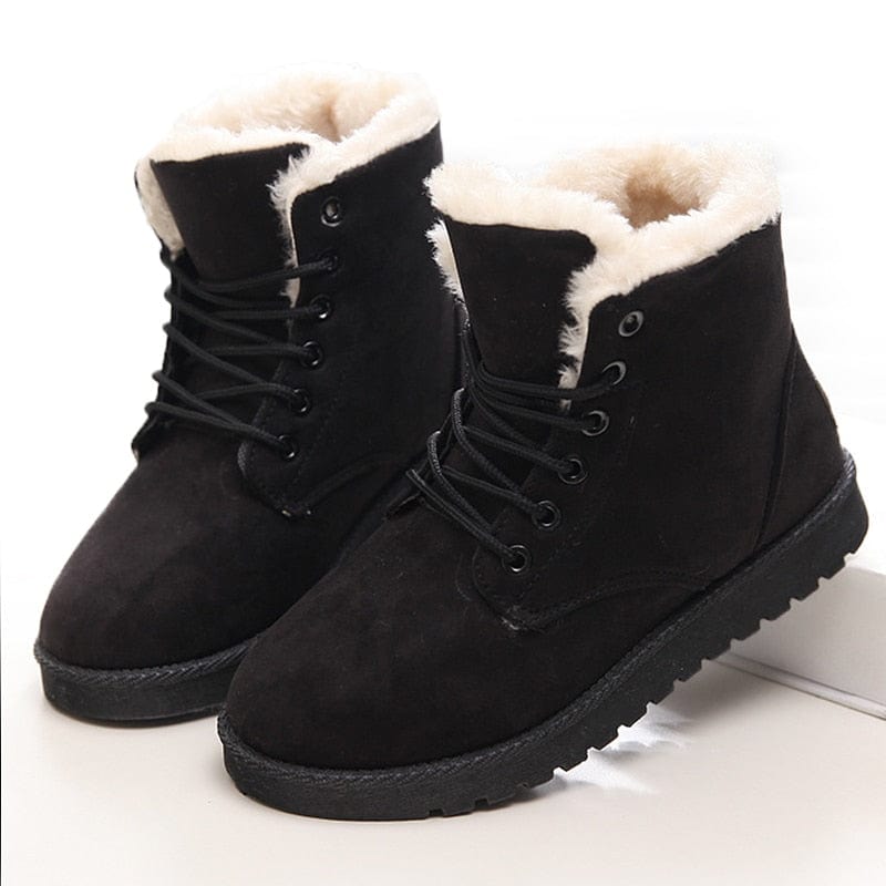 Boots 2 / Black Women Lace Up Winter Warm Shoes