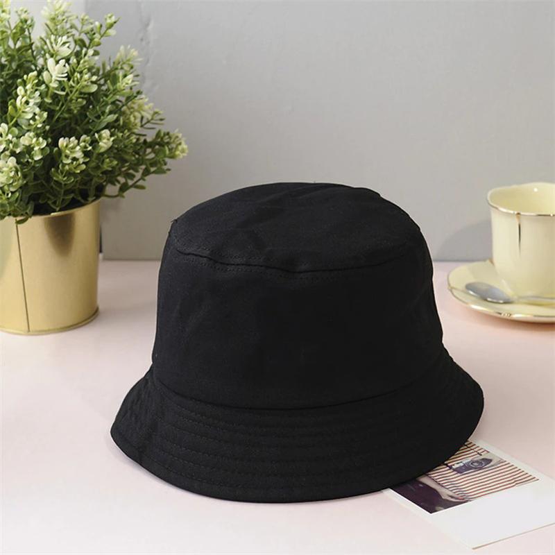 Caps and Hats Black / Child (54 cm/21.25 in) Foldable Outdoor Summer Colorful Bucket Hats