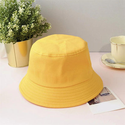 Caps and Hats Yellow / Child (54 cm/21.25 in) Foldable Outdoor Summer Colorful Bucket Hats