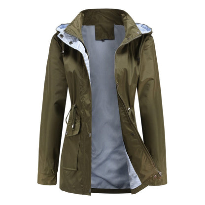 detachable hood trench coat Women's Cross border Women's oversize Amazon trench coat