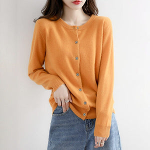 ginger yellow / S Women Cardigans Sweater