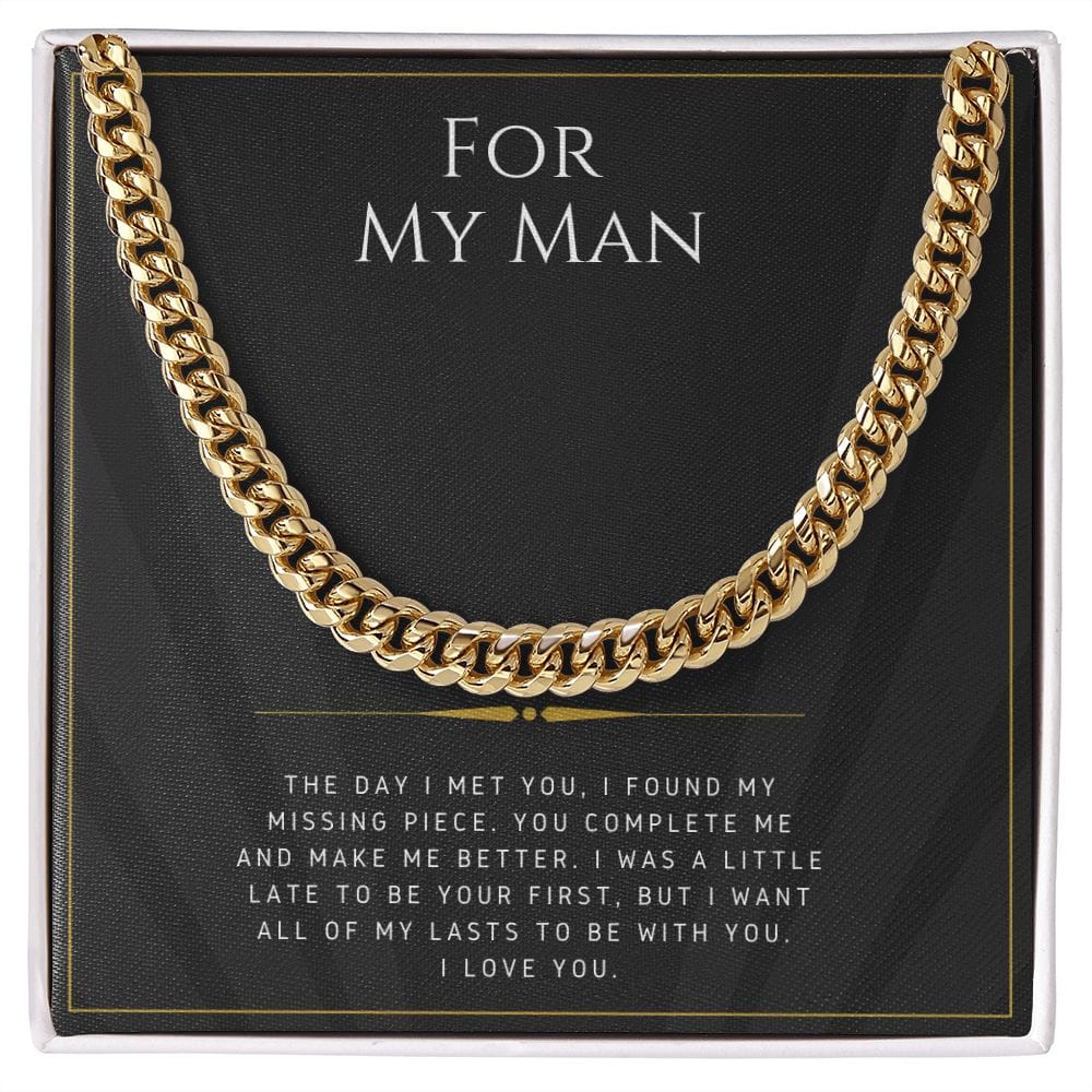 Jewelry 14K Yellow Gold Finish / Standard Box Cuban Link Chain For My Man