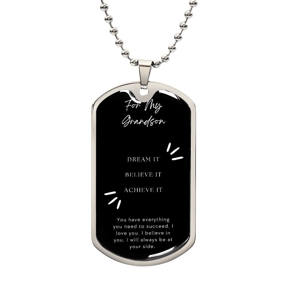 Jewelry Military Chain (Silver) / No Dog Tag For My Grandson