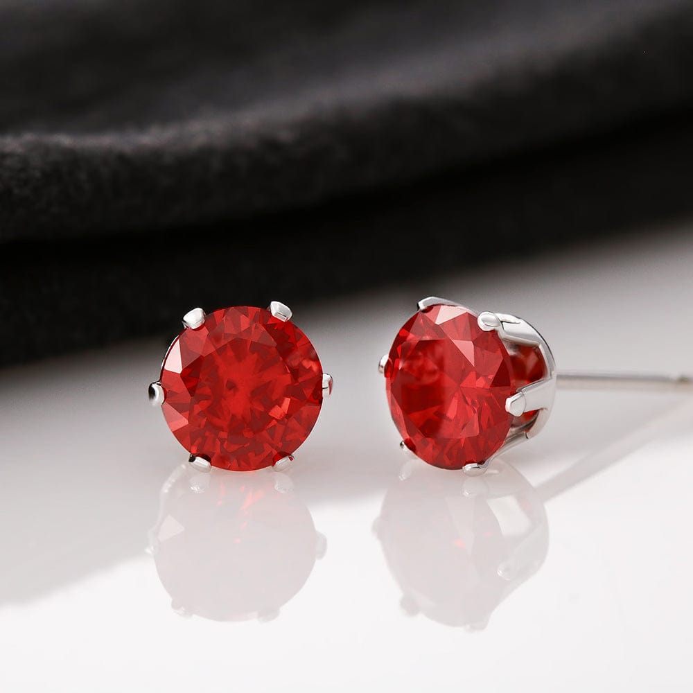Jewelry Red Cubic Zirconia Earrings