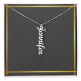 Jewelry Vertical Name Necklace