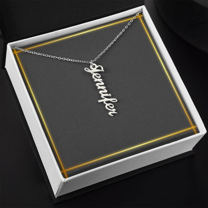 Jewelry Vertical Name Necklace