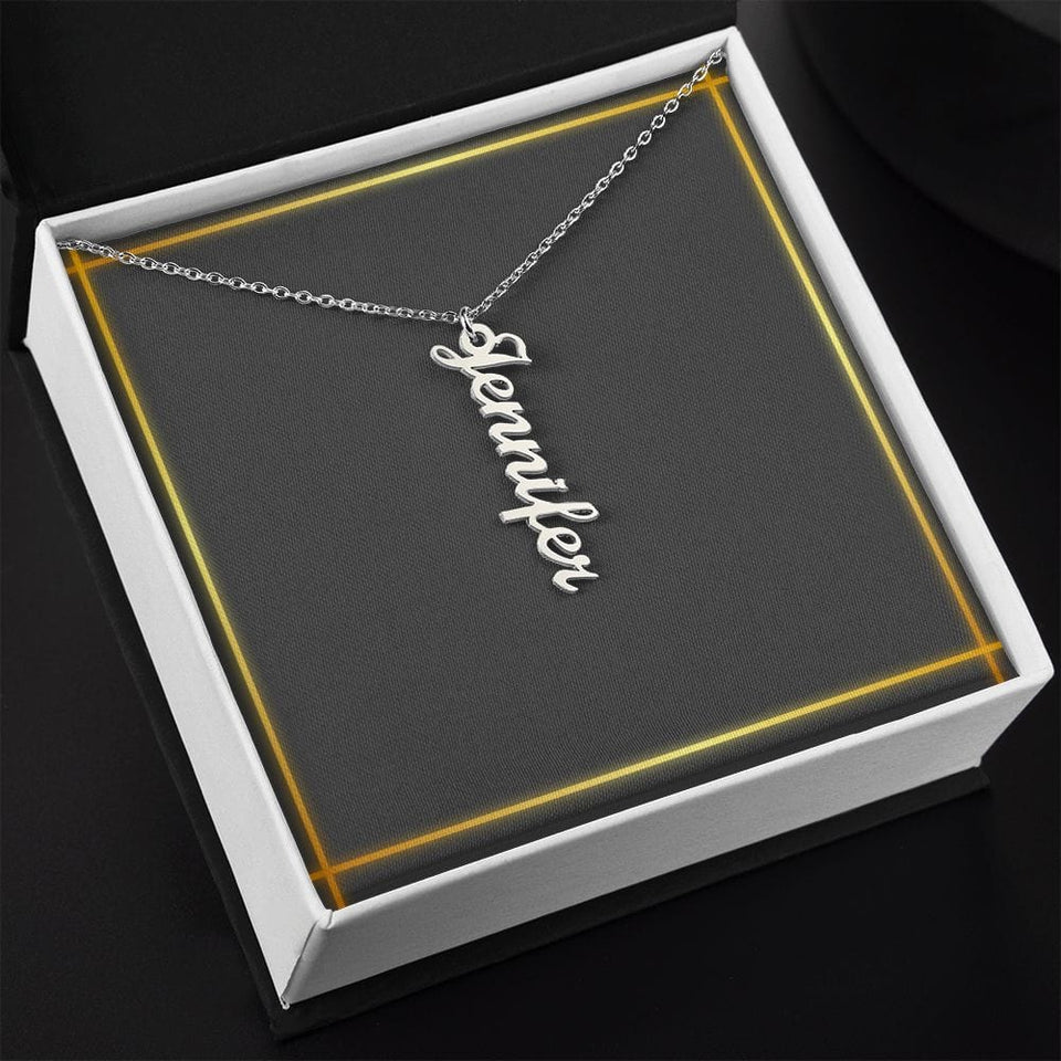 Jewelry Vertical Name Necklace