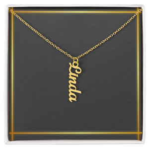 Jewelry Vertical Name Necklace