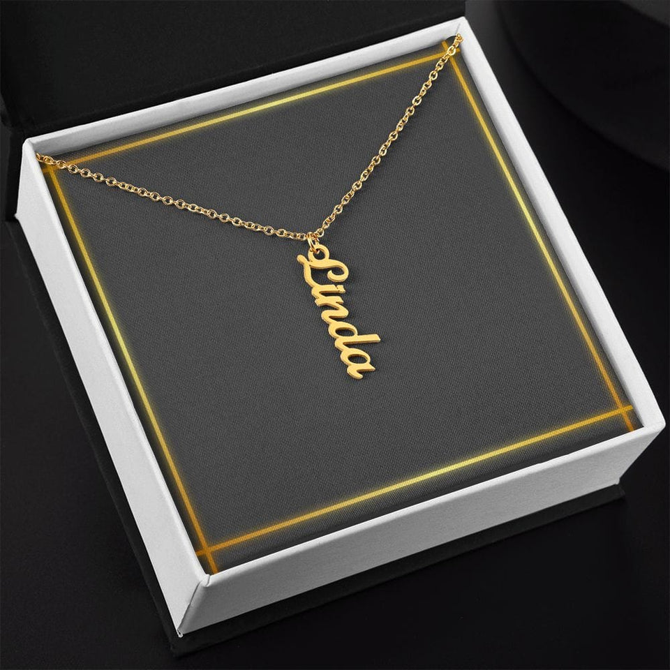 Jewelry Vertical Name Necklace