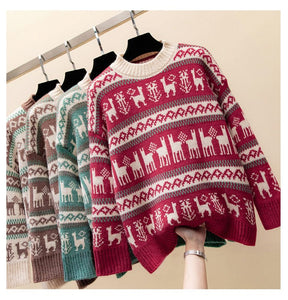 Pull de Noël Femme Lama