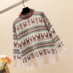 Pull de Noël Femme Lama