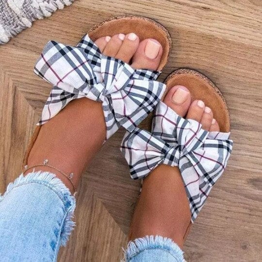 Slippers Women Soft Summer Bow Sandals