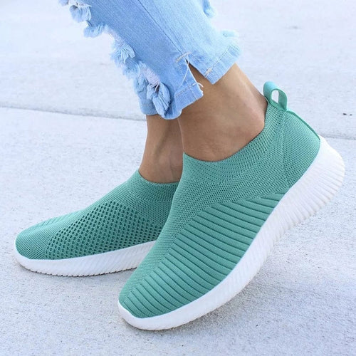 Sneakers 2 / Green Women Slip On Sneakers