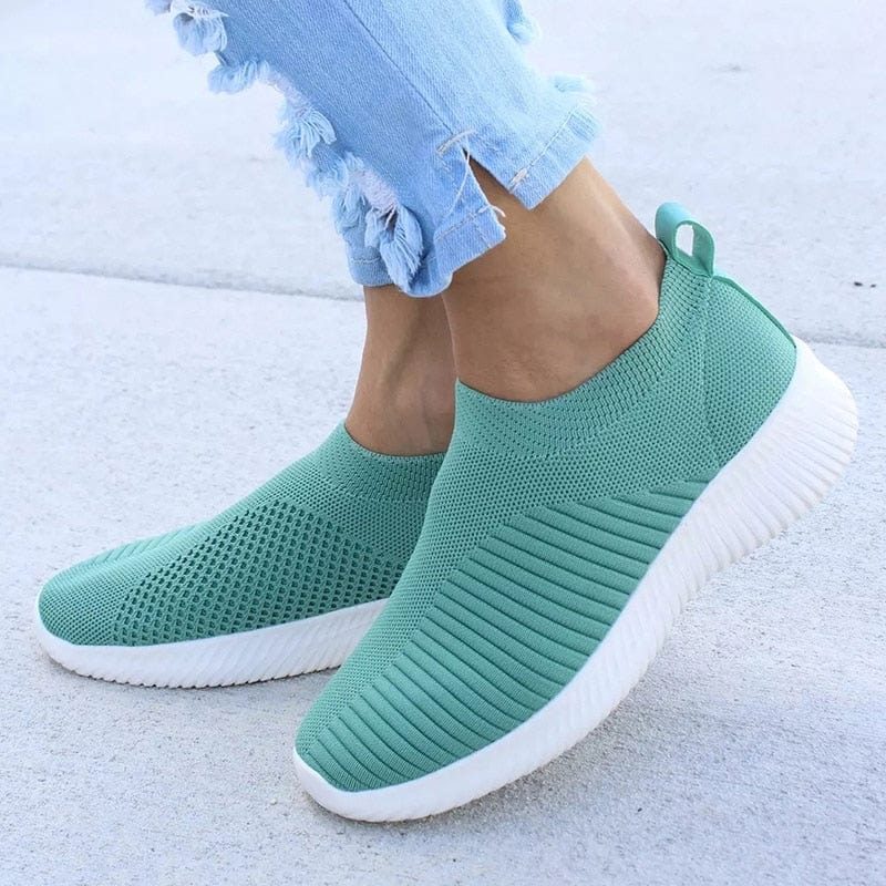 Sneakers 2 / Green Women Slip On Sneakers