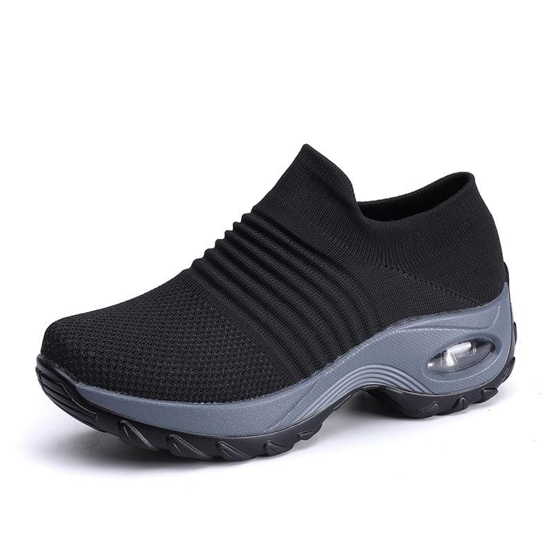 Sneakers Black / 4 Women  Washable Breathable Orthopedic Slide Sport Sneakers