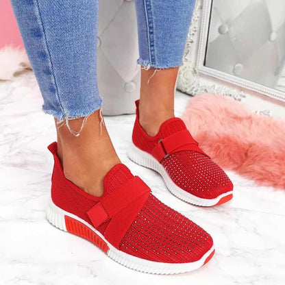Sneakers Red / 2.5 Women's Autumn Breathable Mesh Lace Up Orthopedic Bunion Sneakers Sports