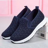 Sneakers Women Flat Mesh Crystal Sneakers