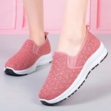 Sneakers Women Flat Mesh Crystal Sneakers