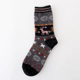 Winter thickened women's wool socks cartoon elk socks cross-border sales warm women's socks snow socks wholesale spot